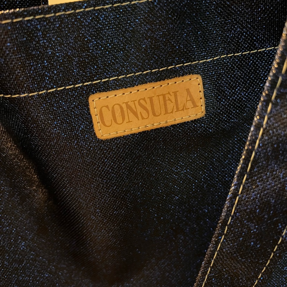 Consuela JUMBO bag. Blue sparkling tote.